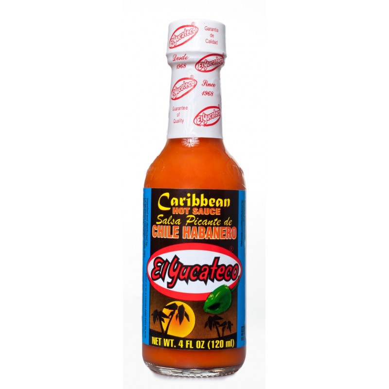 Salsa Picante de Chile Habanero Caribbean, El Yucateco Hot Sauce, 120